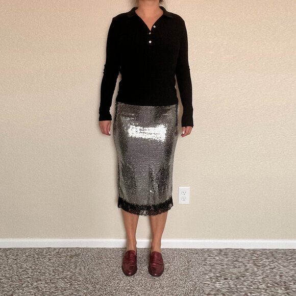 Zara Dresses & Skirts - Zara Sequin Skirt Size S